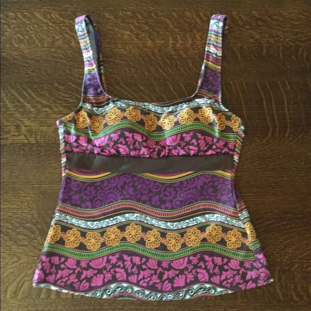 Athena Tankini Swim Top. Cute Boho Print